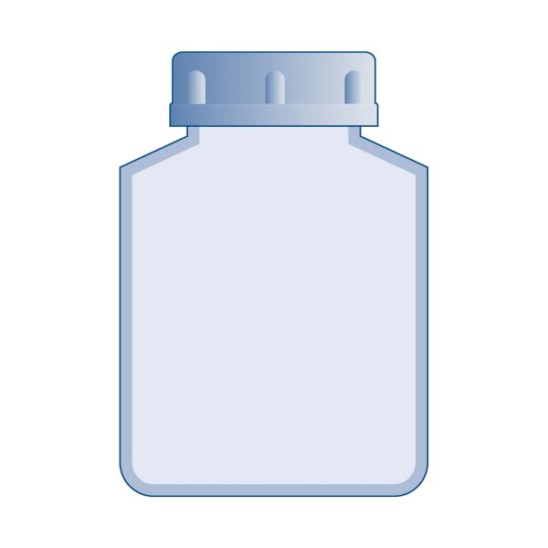 Polypropylene bottle, 400 mL, Ø 85x118 mm, incl. screw cap