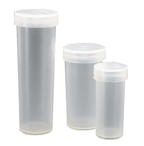 Sample vial, PP, with snap-on lid, PE-LD