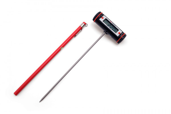 Digitales Einstech-Thermometer mit Kunststoffhülse und Clip