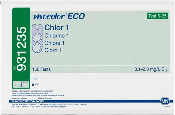Kolorimetrischer Test VISOCOLOR ECO Chlor 1, frei und gesamt, Nachfüllpackung
