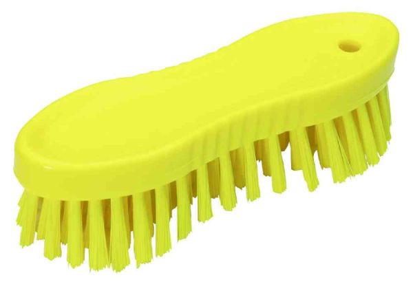 Hand brush medium, bristle length 26 mm, 45 x 50 x 170 mm, PP/PBT, yellow