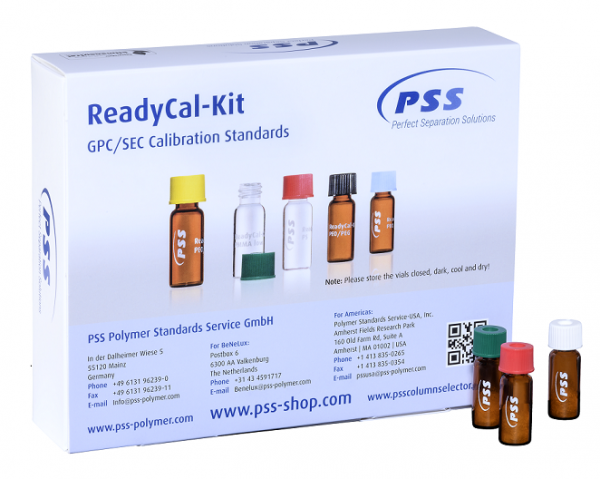 ReadyCal-Kit Polystyrene, 3 x 10 Vials - 1.5 mL, Mp 474 - 2 520 000