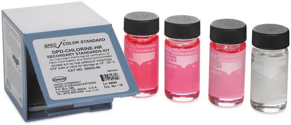 SpecCheck Chlorine Secondary Gel Standards Kit, 0-8.0 mg/L Cl 2