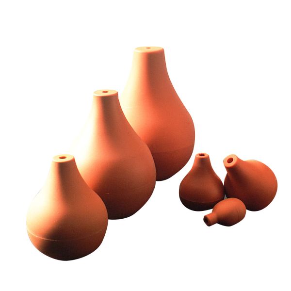 Large Rubber Bulb, Ø 62 mm, red-brown, 52 Shore A