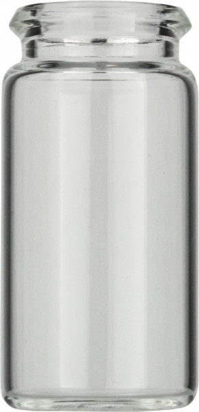 Snap ring vials, N 18, 5 mL, 20 x 40 mm, clear, flat bottom, 100 pieces