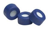 Cap, screw, blue, certified, preslit PTFE/silicone, 12 mm, 500 pieces