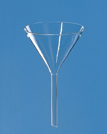 Funnel, 60 mm diameter, short stem, Boro 3.3