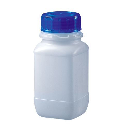 Wide neck square bottles 250 ml volume HDPE with closure