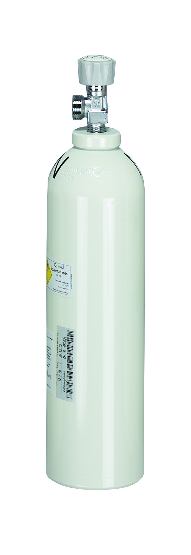 Sauerstoffflasche 2,0 Liter Alu gebürstet - SAN-SHOP Erste-Hilfe