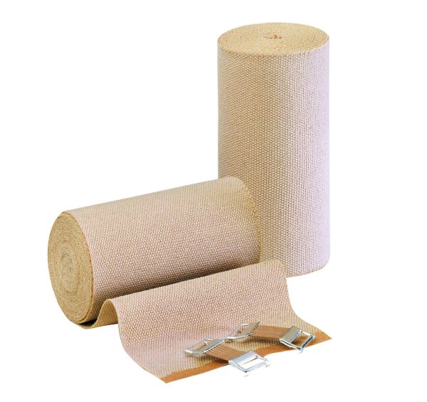 Durelast® Bandage, 10 cm x 5 m, with bandage clips