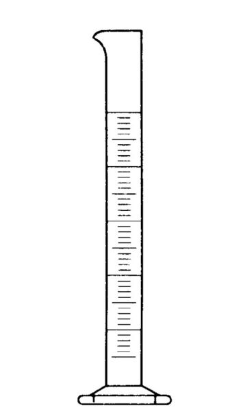 neoLab® graduated cylinder, 100 mL, cl. B, tall form, hexagonal base, Boro 3.3