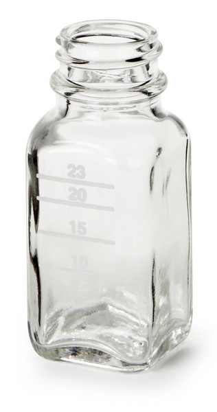 Misch-/Dosierflasche, 29 mL, graduiert, Glas, 6 Stück