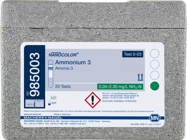 NANOCOLOR® Rundküvettentest Typ Ammonium 3