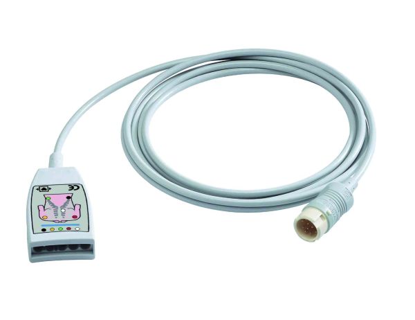 EKG-Stammkabel für 5 Ableitungen, mit 12-poligen Stecker