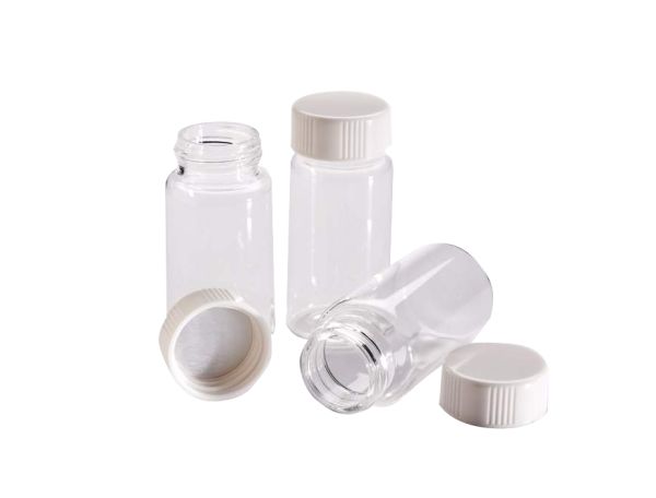 Glasfläschchen mit folienbeschichtetem Harnstoff-Schraubverschluss, 20 mL, 500 Stück