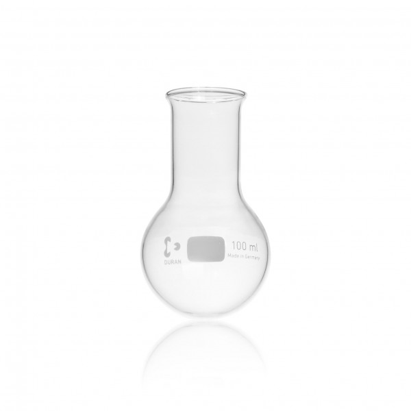 DURAN® Round bottom flask, wide neck, with beaded and reinforced rim