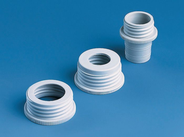 Thread adapter, outer thread GL 45, for bottle thread S 40, PTFE