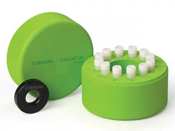 Cell Freezing Container CoolCell® LX, for 12 x 1 ml or 2 ml vials, green