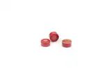 Crimp top cap, 11 mm, red aluminum, PTFE/red ruber septa, 100/pk