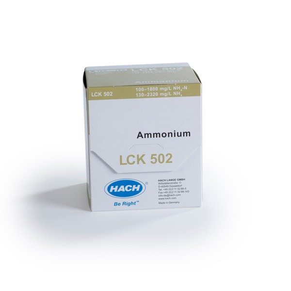 Ammonium-Küvetten-Test 100 - 1.800 mg/L NH₄-N, 25 Bestimmungen