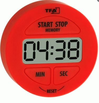 Timer, round, 99 min. 59 sec., red