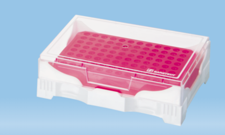 IsoFreeze® PCR Gestell, mit Deckel, 96-Well Format, Farbwechsel von lila zu rosa bei 7°C, 2 Stück