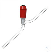 High vacuum valve, straight, PTFE-spindle, passage 0 - 6 mm,