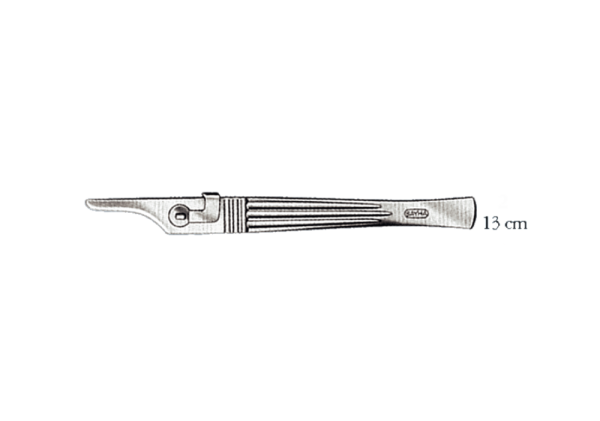 Scalpel handle, 130 mm, stainless steel