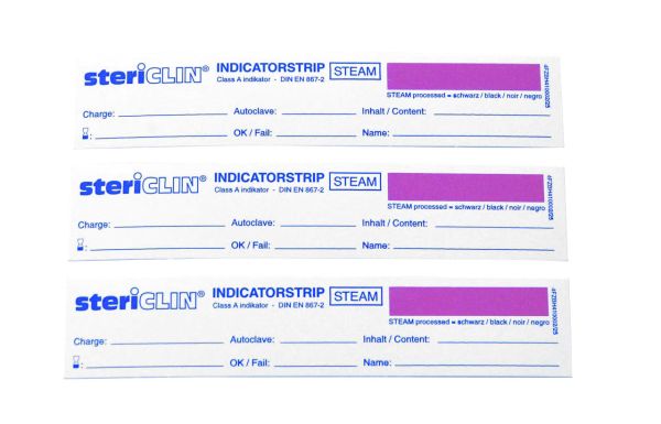 Stericlin® Indikatorstreifen für Dampfsterilisation