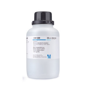 Nitrite standard solution 1000 mg/l NO₂ Certipur®, 500 mL in plastic bottle