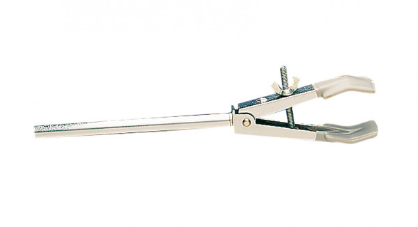 Burette clamp with PVC-coated jaws
