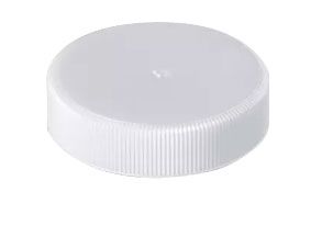 Screw cap for thread 60, PP white, with PE foam insert