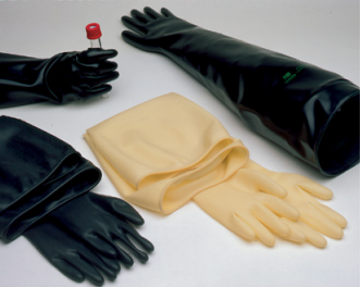 Gloves, size 9, neoprene, for glovebox, 2 pieces