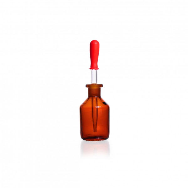 Dropper bottle, amber glass
