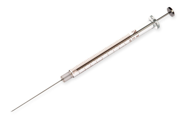 Microliter Syringe Model 710 N, 100 µL, Cemented Needle, 22s gauge, 2 in, point style 2