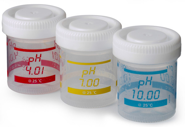 Sension+ 3x50 ml printed flasks for benchtop pH meter calibration