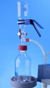 Filtration/Degasser device for screw neck vials GL-45
