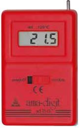 ad 15th Digital Thermometer, -40 to +120 °C : 0.1 °C, black