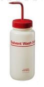 Wash bottle, HDPE, with red, fluorinated PP syringe cap, 500 mL
