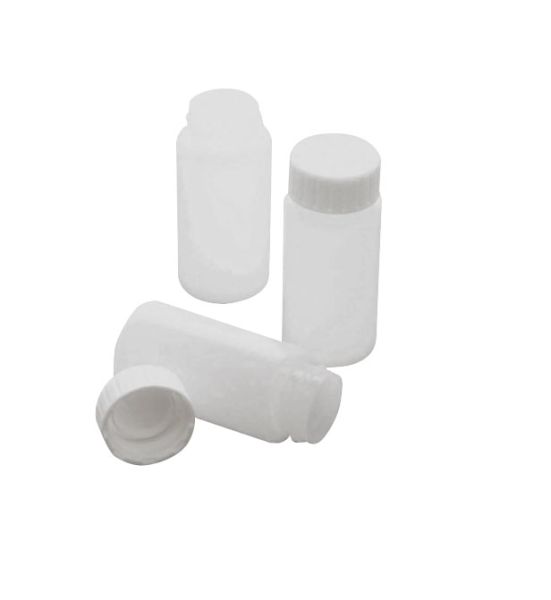 Polyethylen-Fläschchen, 20 mL, mit Trennwänden und Verschlüssen, 500 Stück