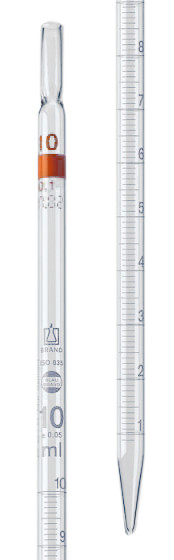Graduated pipettes, BLAUBRAND®, Class AS, type 2 (nominal volume on top) 1ml