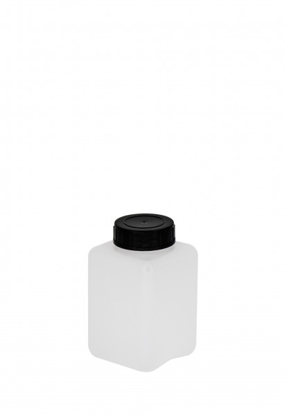 PE wide-neck bottle with closure