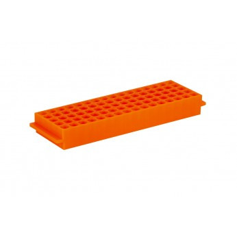 Rack for Microcentrifuge Tubes, 1.5-2.0 mL, PP, 5 x 16 positions, orange