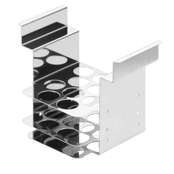 Edelstahl-Testglaseinsatz, bis +150 °C, für 10 Falconröhrchen 50 mL