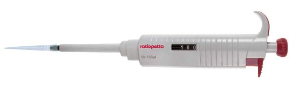 ratiopetta® Single-channel pipette, 10-100 µL, autoclavable