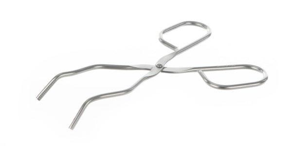 Crucible tongs with ridges, 200 mm, 18/10 steel