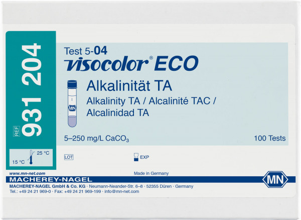 Kolorimetrischer Test VISOCOLOR ECO Alkalinität TA, Nachfüllpackung