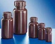 Wide neck bottle, LDPE brown, round, incl. Closure