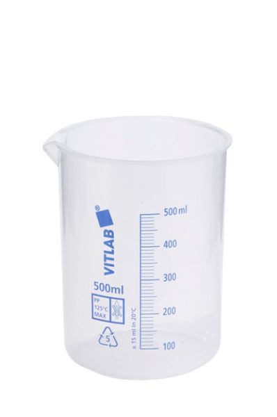 Griffin Becher, 600 mL, PP, blaue Skala