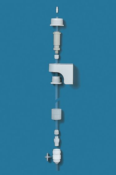 Thread adapter for Dispensette® extraction system, outer thread 2'', inner thread 3/4'', stainless steel
